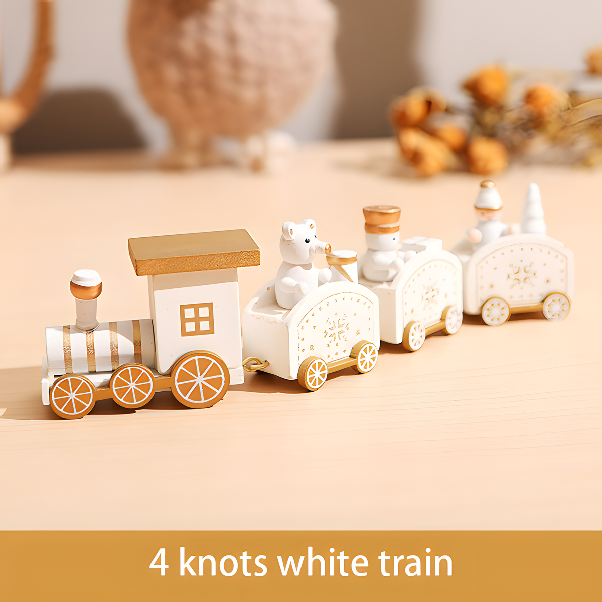 Wooden Christmas Tabletop Train