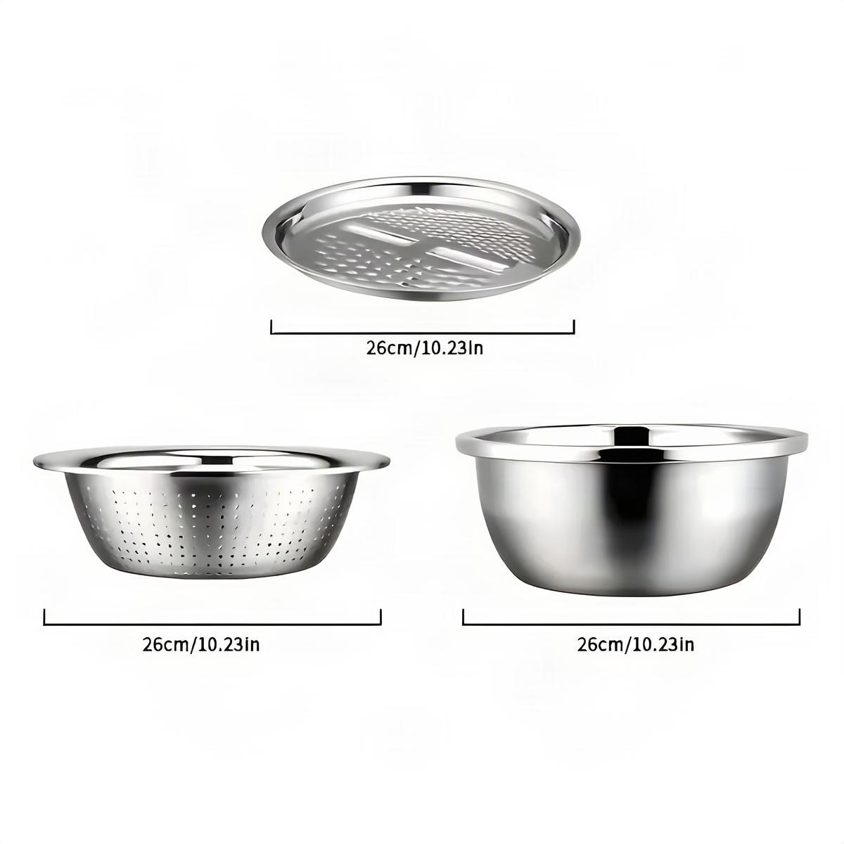 Stainless Steel Grater Bowl Set