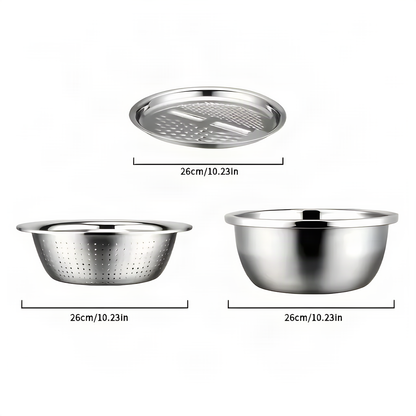 Stainless Steel Grater Bowl Set