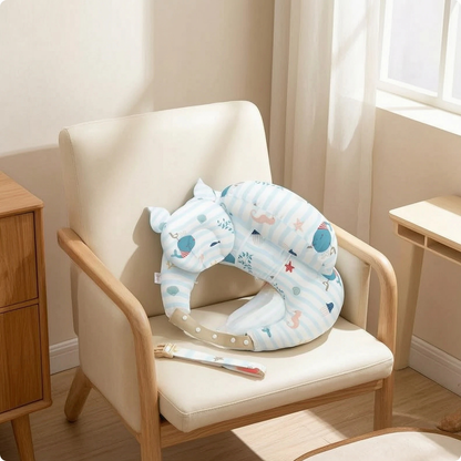 Adjustable Nursing Pillow with Baby Headrest