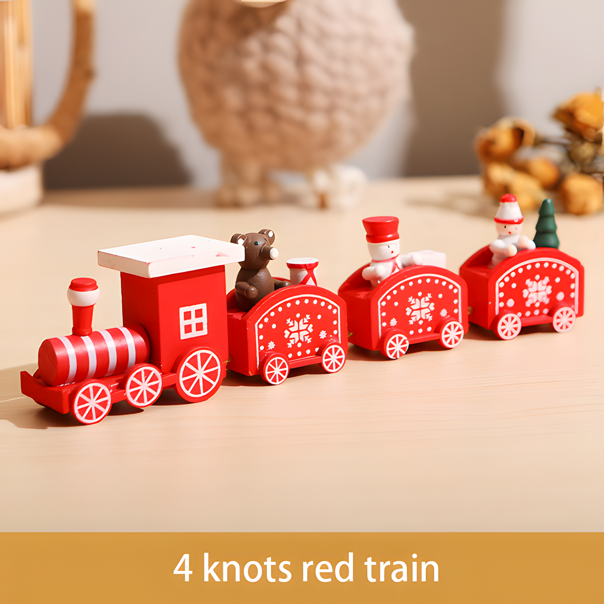 Wooden Christmas Tabletop Train