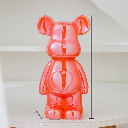 Aesthetic Bear Brick Ceramic Statue