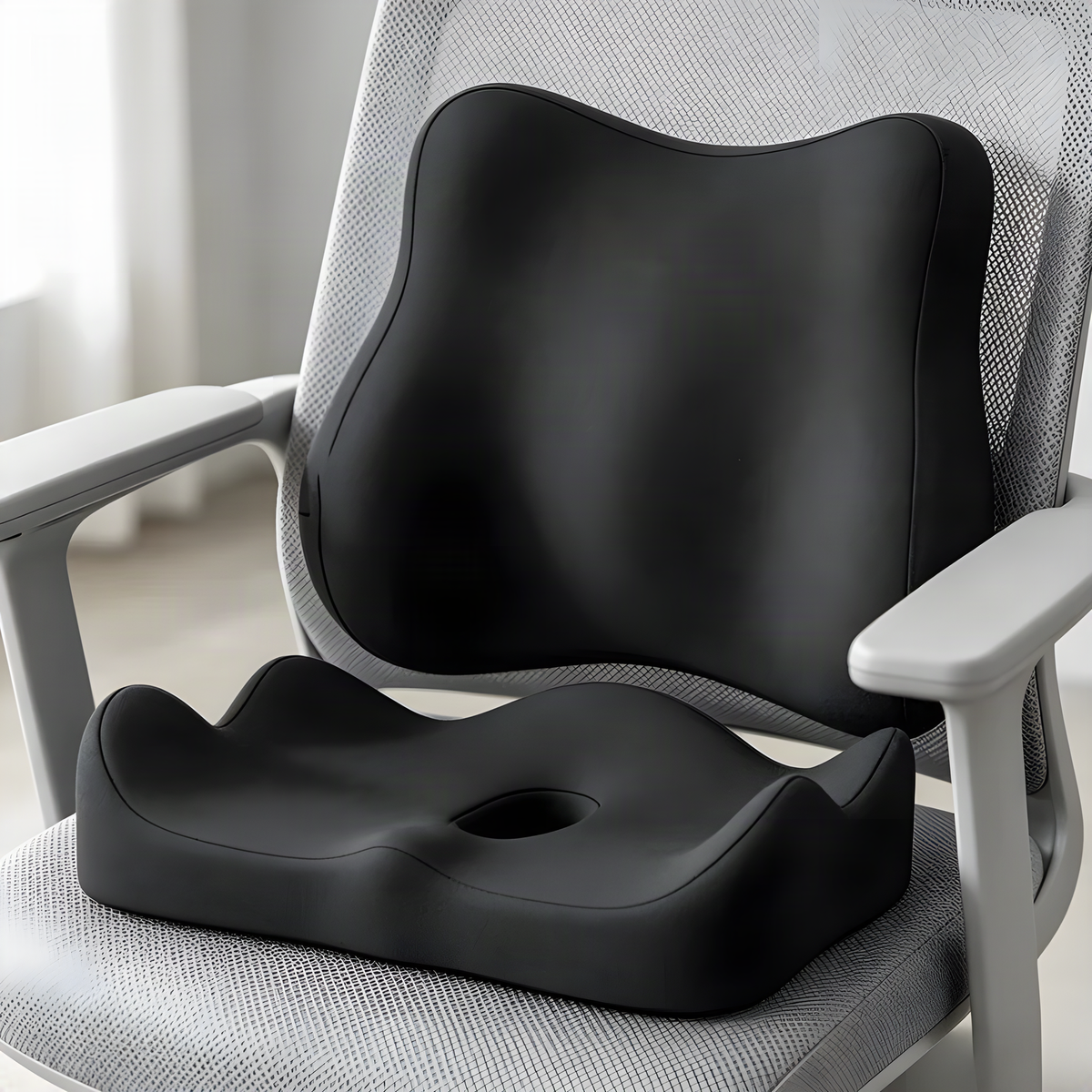 Memory Foam Seat and Back Cushion Set