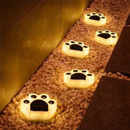 Solar Paw Print Garden Lights