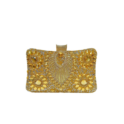 Floral Rhinestone Clutch