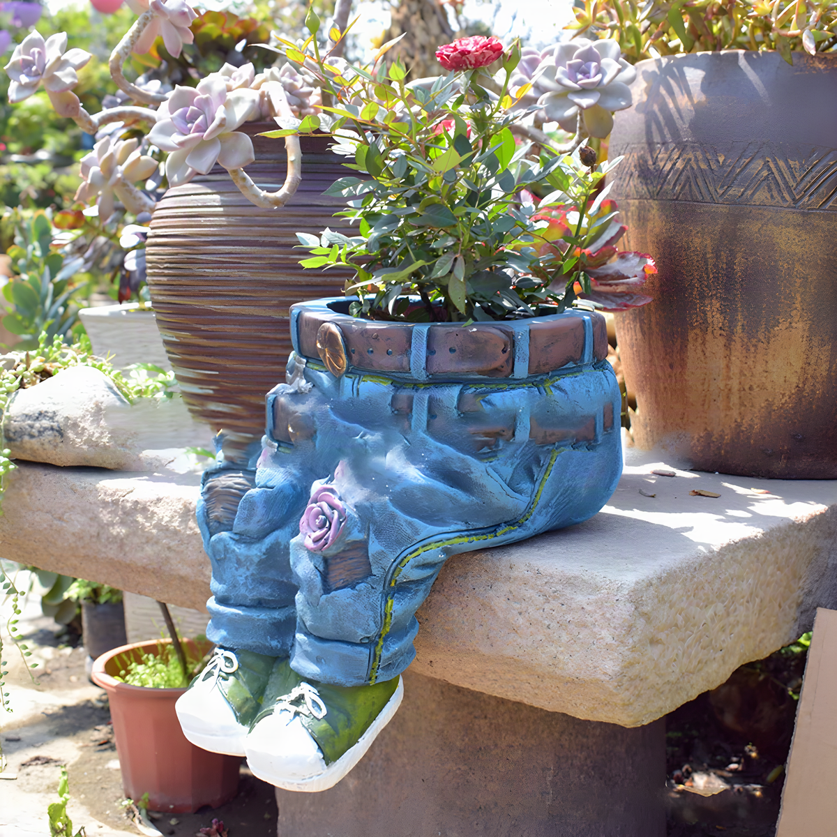 Denim Jeans Planter Ornament