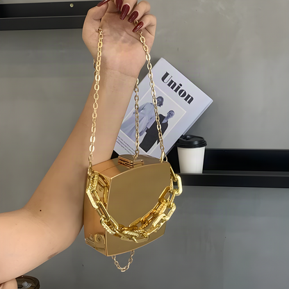 Mirrored Chain Box Bag