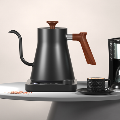 Wood-Accent Temperature-Control Gooseneck Kettle