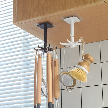 Rotating Six-Hook Utensil Hanger