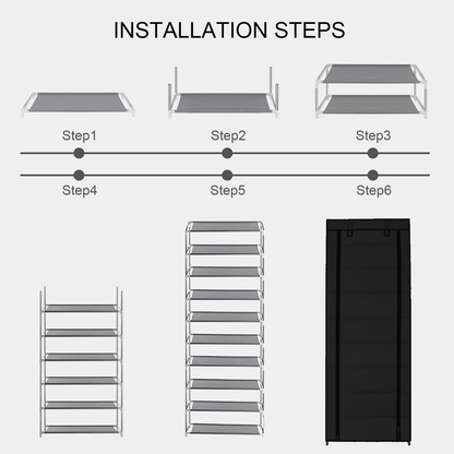 Covered Multi-Tier Shoe Rack
