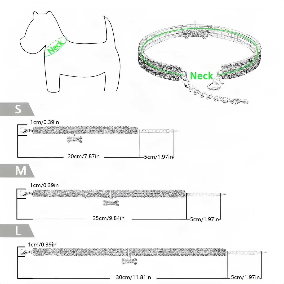 Rhinestone Pet Collar