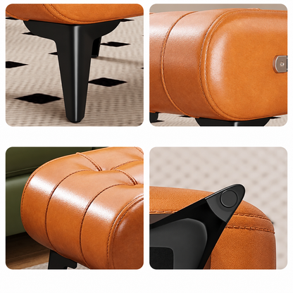 Tufted Footstool with Carry Handle