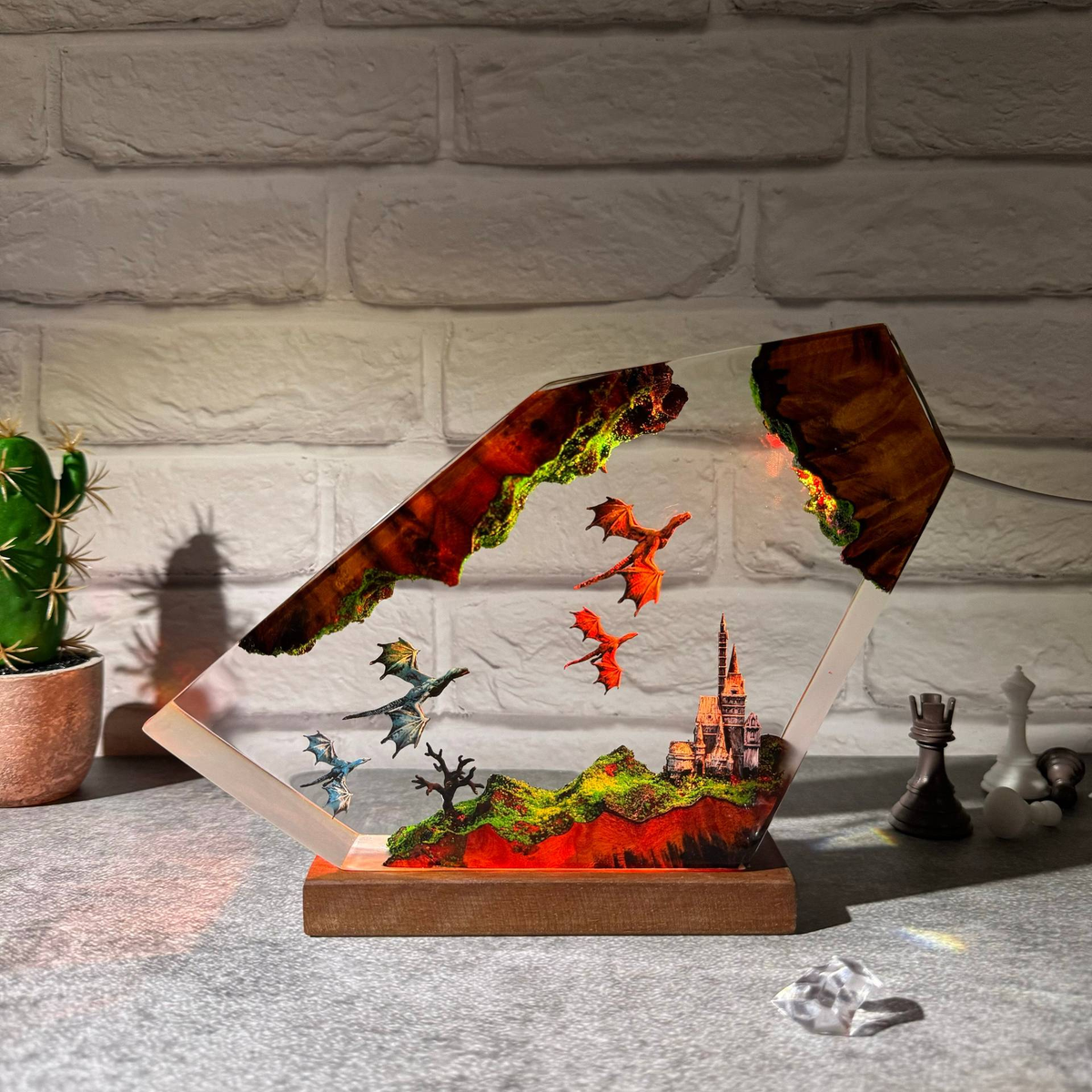 Dragon Resin Table Light