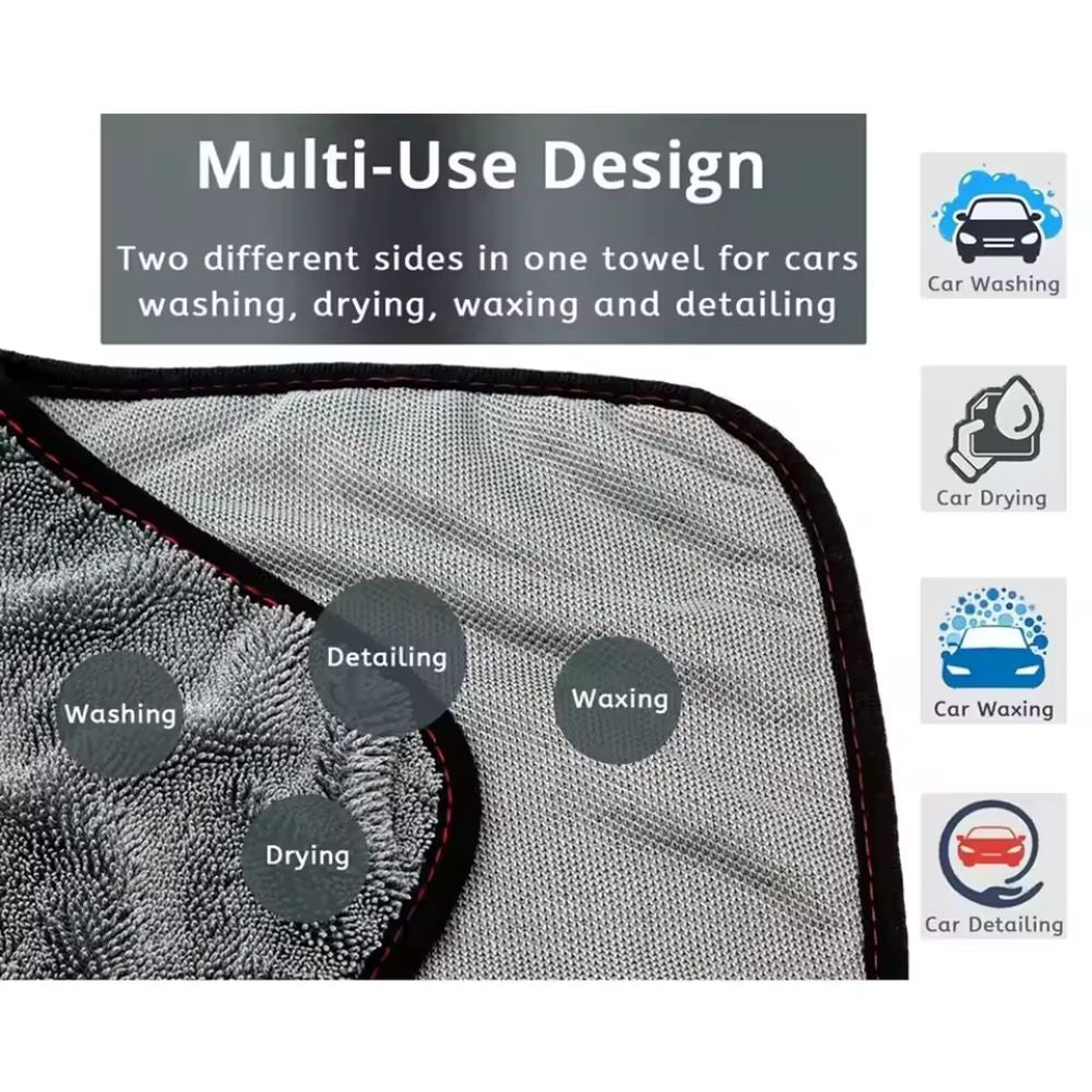 1200GSM Microfiber Twist Car Drying Towel