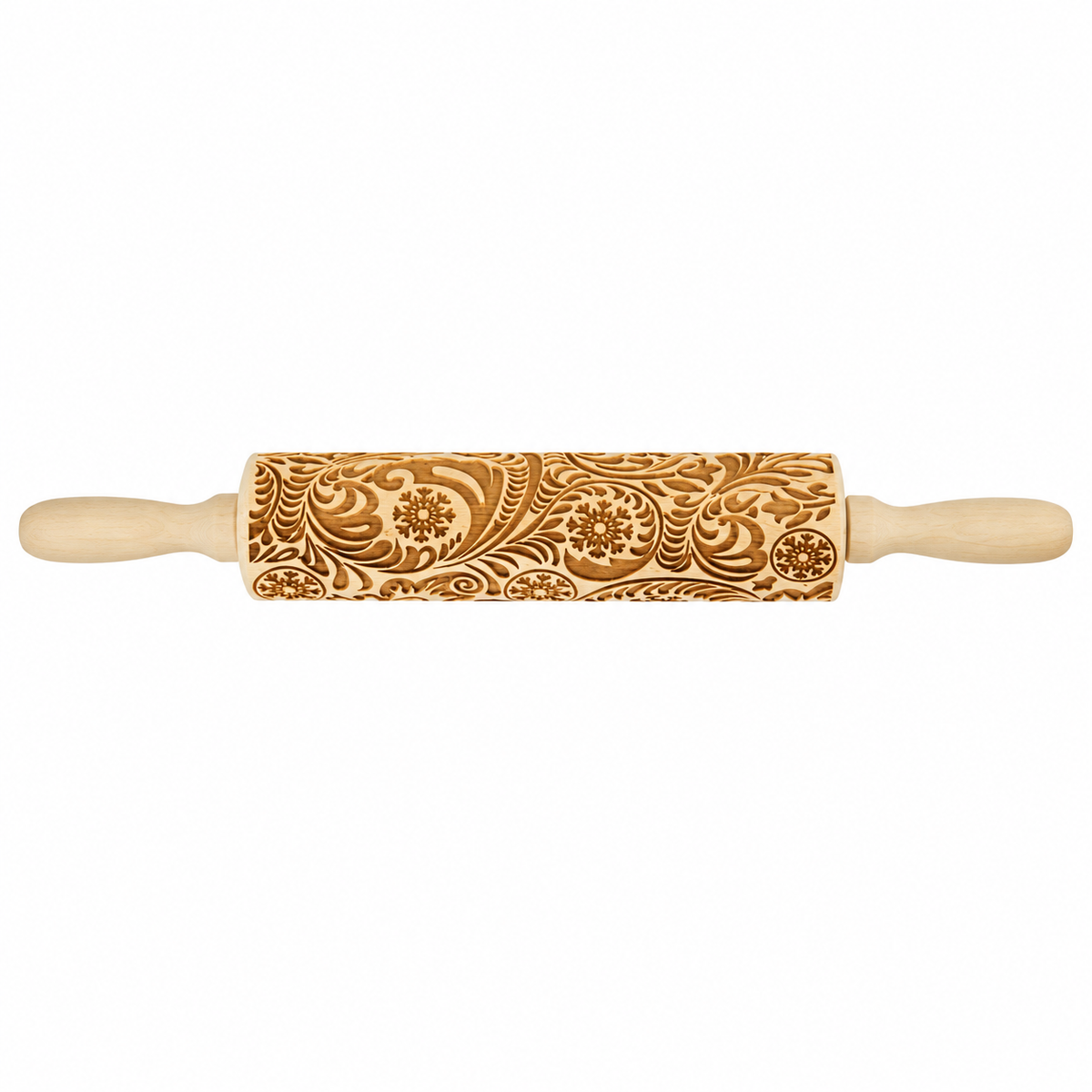 Engraved Christmas Cookie Rolling Pin
