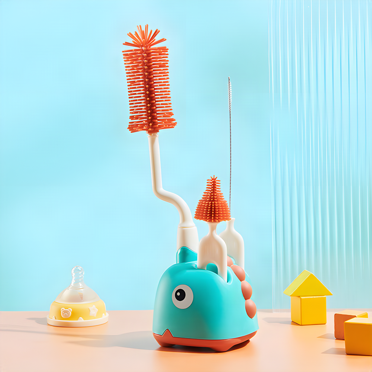 Bottle Brush Set with Storage Base