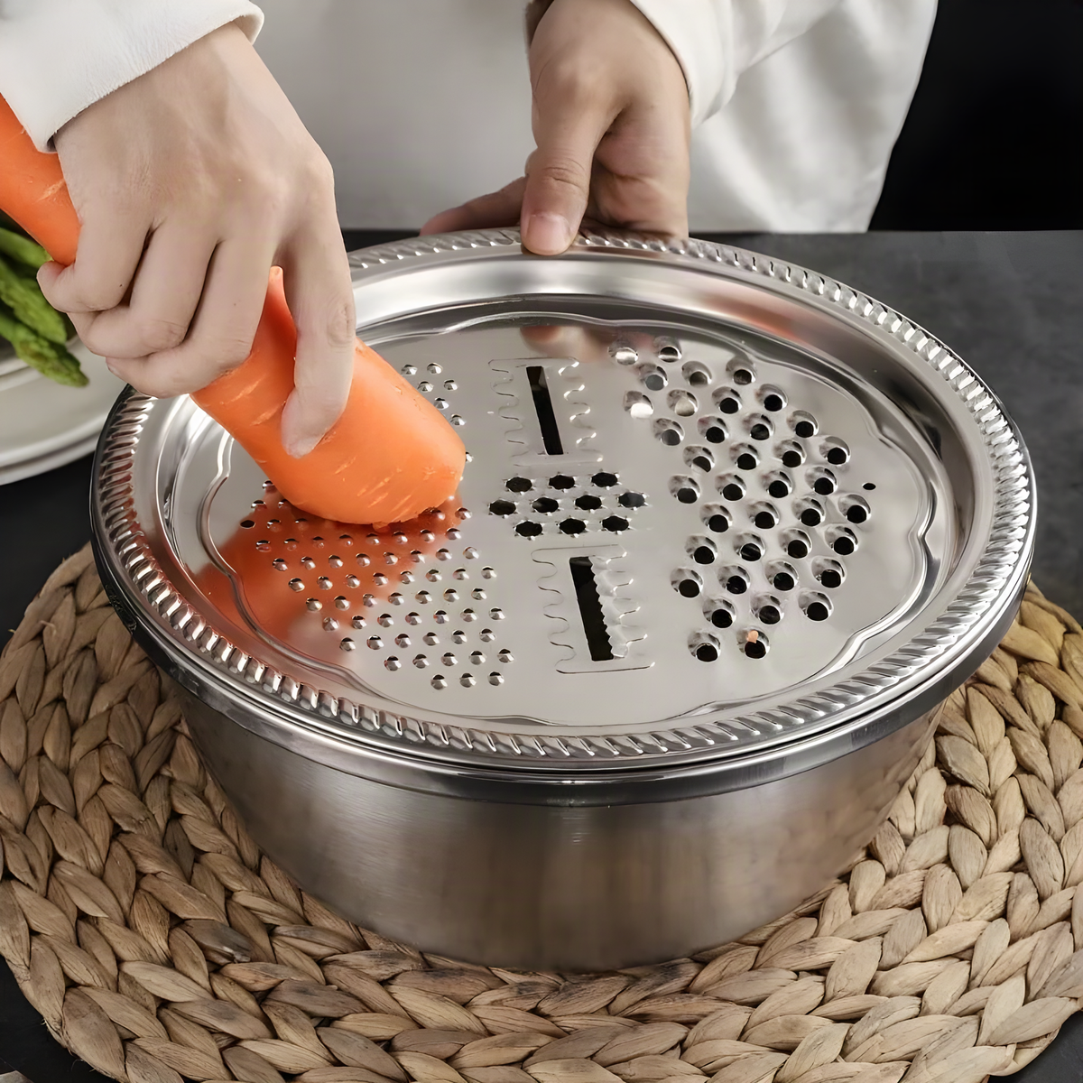 Stainless Steel Grater Bowl Set