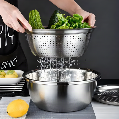 Stainless Steel Grater Bowl Set